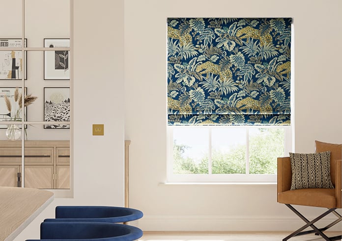 Leopard, Lapis- Motorised Roman Blind - Image 3